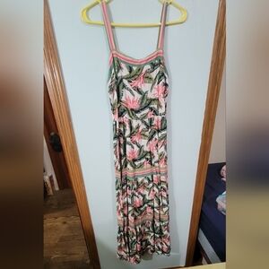 Tropical Floral Maxi Dress